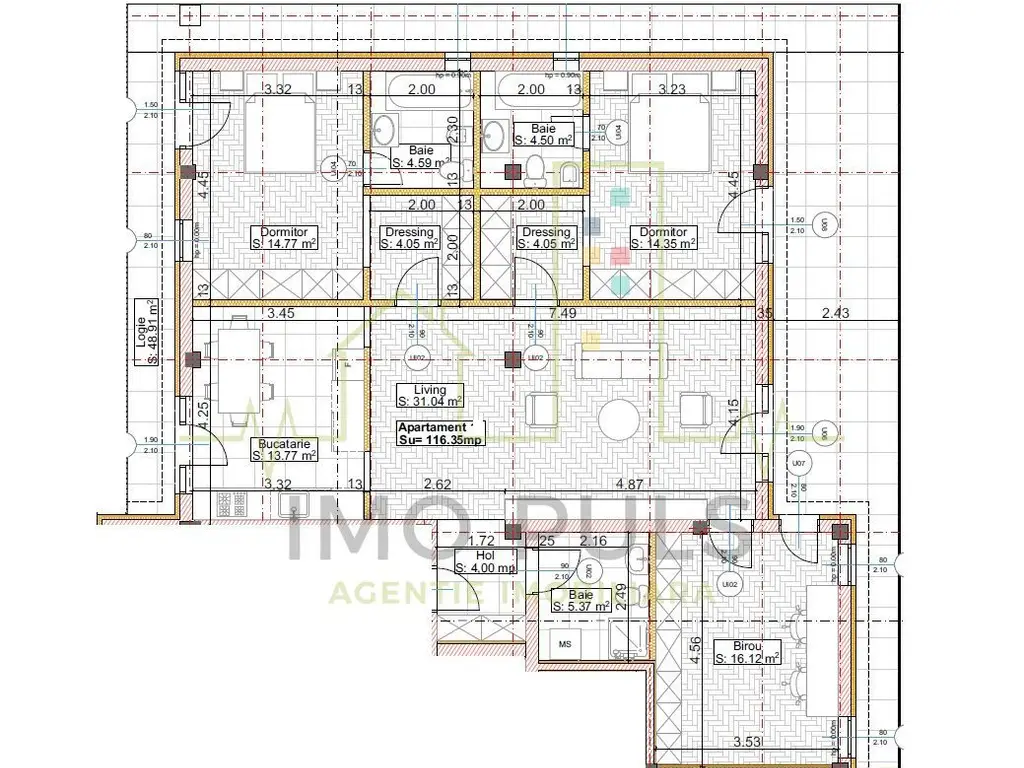 4 Camere. Penthouse. Girocului - Esso. Lift