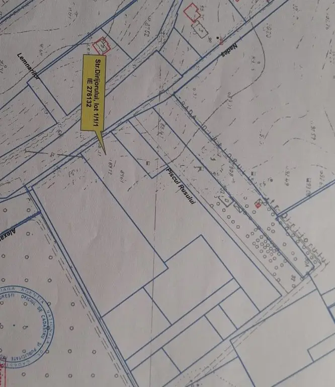 Straulesti str. Nades teren 7477 mp de vanzare