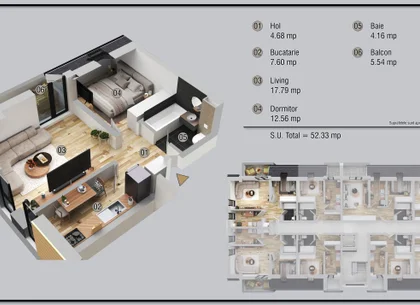 Ap. 2 cam. aprilie 2026 zona Militari Residence