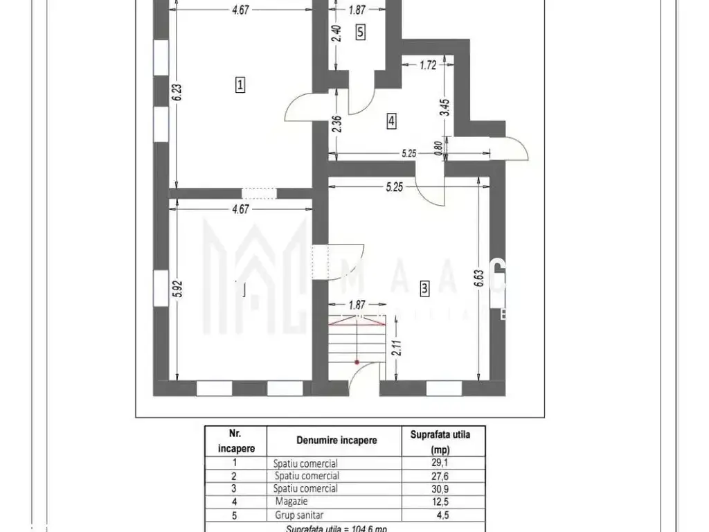 Spațiu comercial de închiriat | Piața Cibin, Sibiu | 105 mp utili