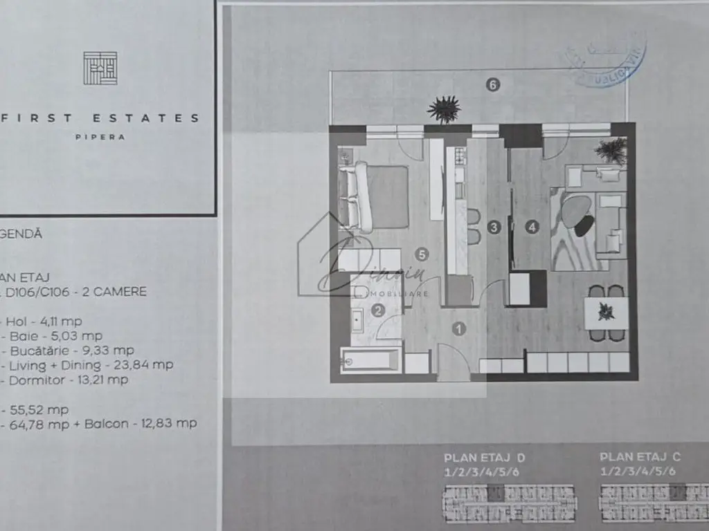 2 camere First Estates Pipera I Plaza Pipera Rond OMV I COM 0%