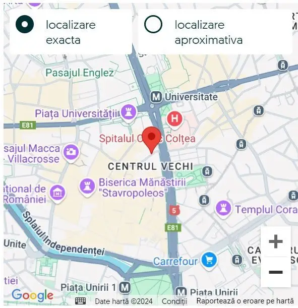 Central Coltea apartament 3 cmaere de inchiriat