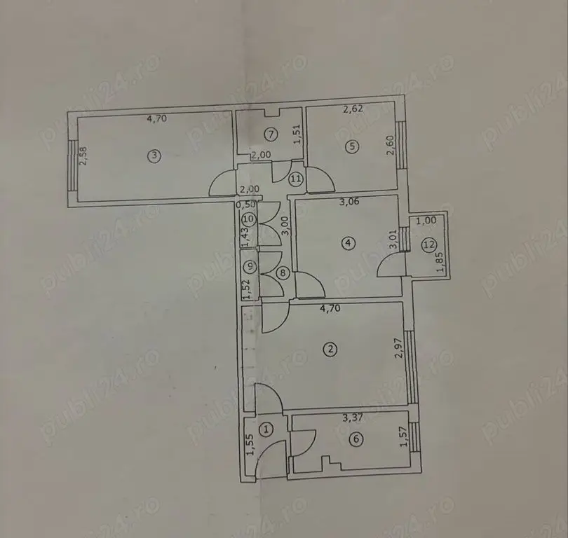 Apartament 4 camere, str Tunsu Petre