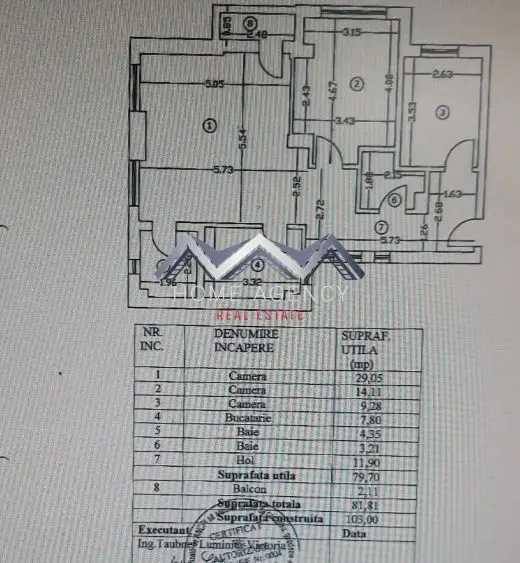 Apartament 3 camere Parc Bazilescu bloc boutique