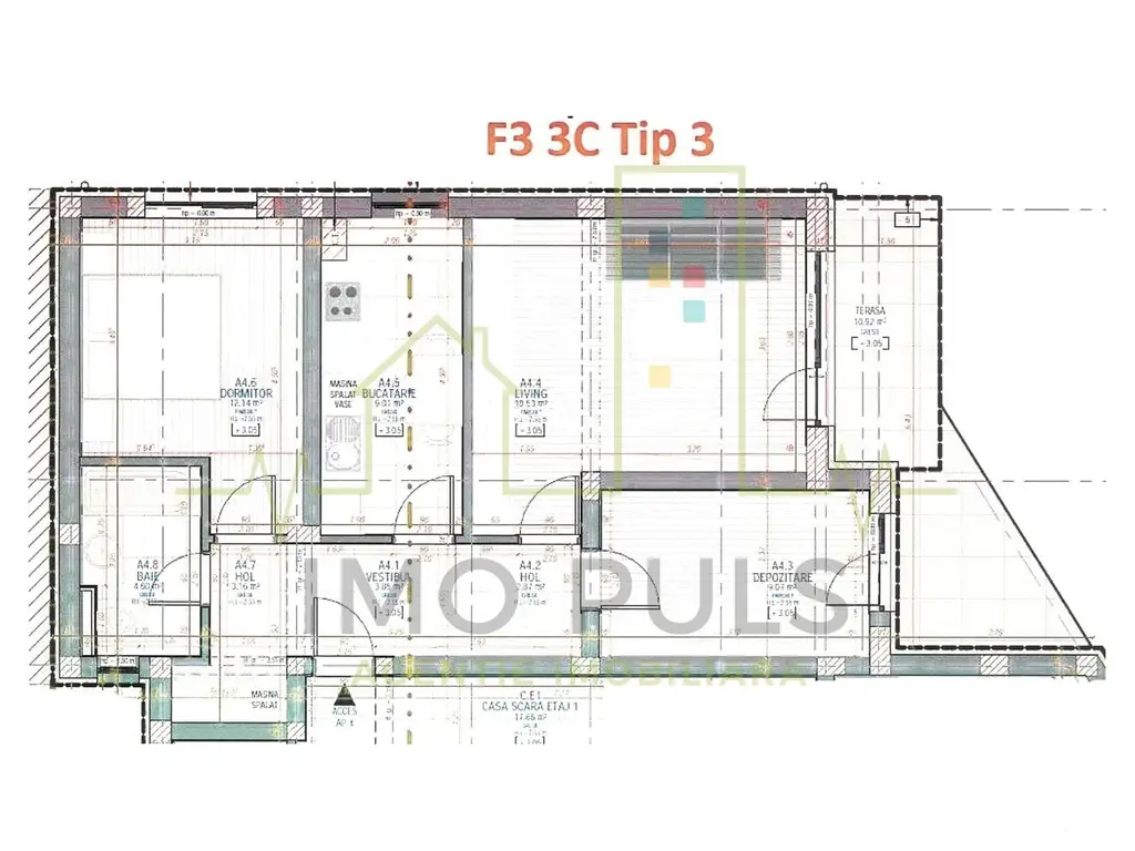 Etaj 1. Comision 0 %. 3 Camere. Bloc nou. Parcare inclusa.