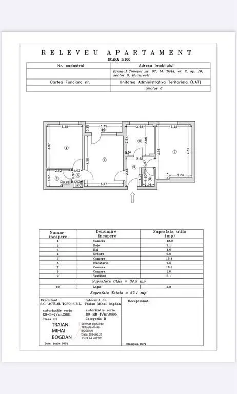 Vand apartament 3 camere Drumul Taberei-Romancierilor