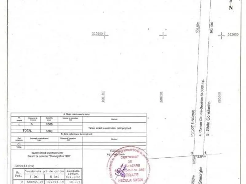 Teren intravilan 5000 mp de vânzare   Cheiul Dâmboviței apropiere A2