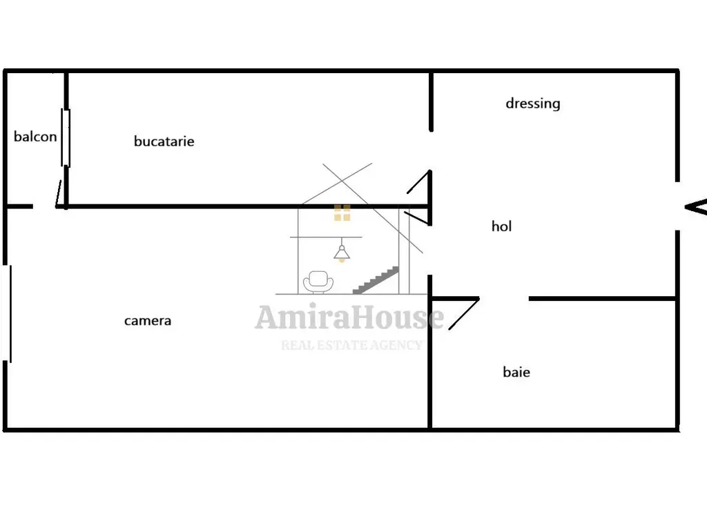Apartament 1 camera, decomandat, 38 mp, str Calea Turzii