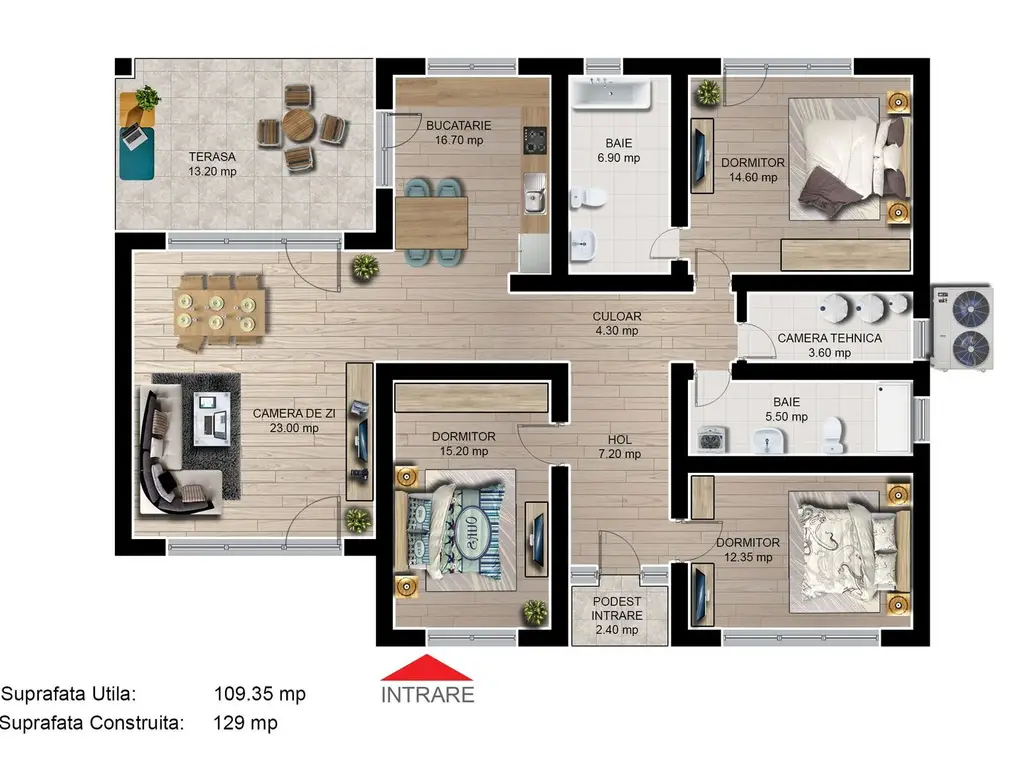 Casa individuala din caramida 4 camere Cartier Izvor Tarlungeni Brasov