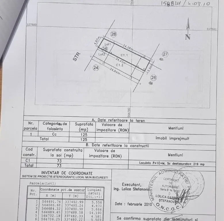 Proprietar vând Duplex în București sector 3, mobilat și utilat complet, cartier exclusiv de case