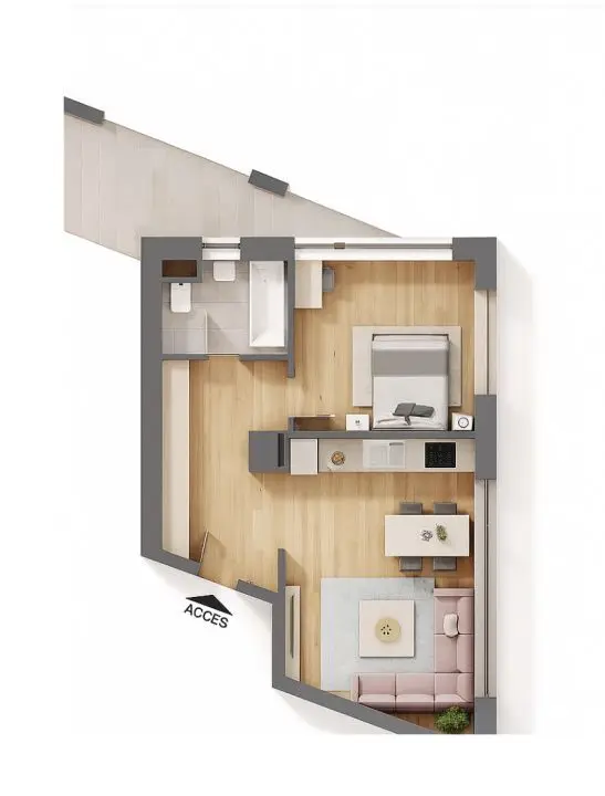 Tomis Plus - Celine Elegance - Vânzare apartament cu 2 camere cu vedere la Lac!