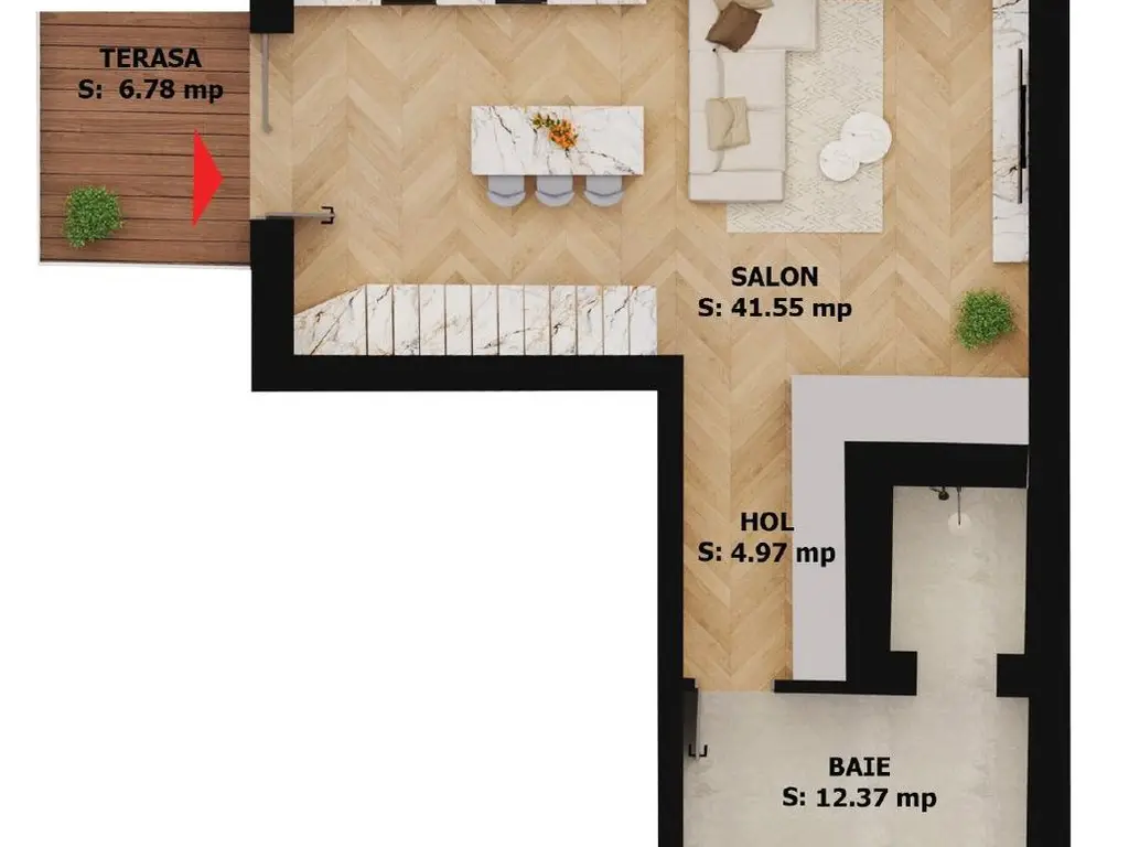 Apartament nou, 2 camere, 261 500 Euro. Comision 0.