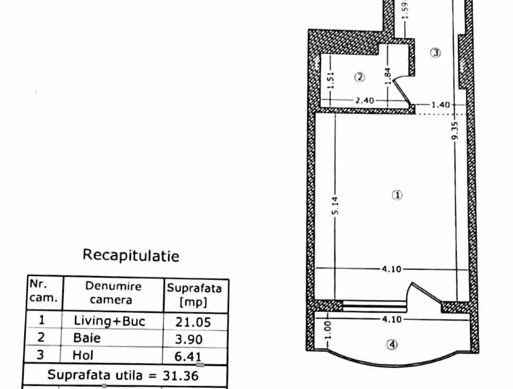 Garsonieră spațioasă luminoasă și plină de potențial în inima Piperei