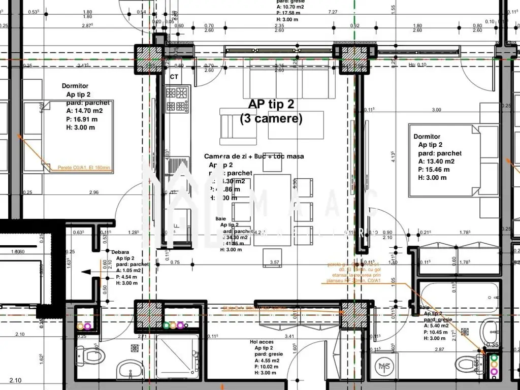 Apartament 3 camere | 72.35 MPU | Balcon | Veterani