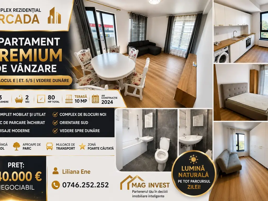 Apartament modern cu 3 camere - Complex Arcada