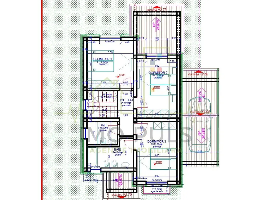 Duplex despartit prin Garaj. 4 dormitoare. 3 Bai. Dumbravita