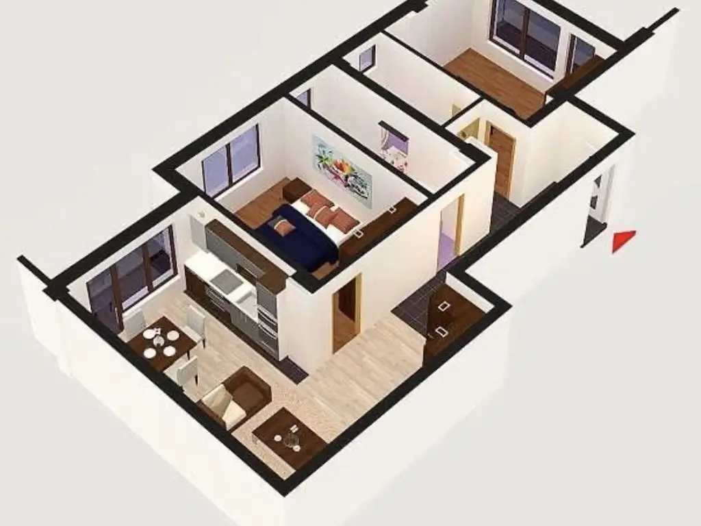 Apartament 3 camere 89200€ +TVA