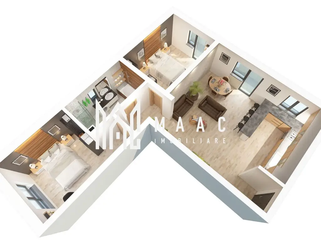 Comision 0% | Apartament 3 Camere | Etaj 3 | Balcon