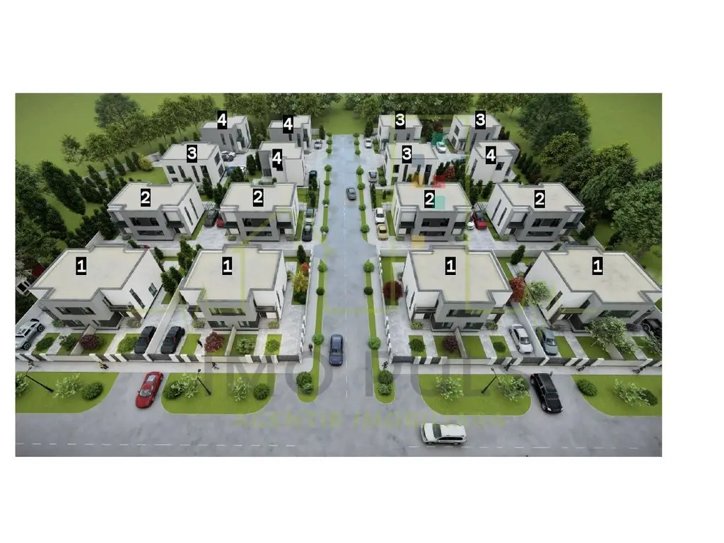 Duplex modern. Bucatarie cu posibilitate de inchidere.