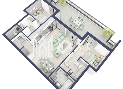 Penthouse 3 camere | Etaj 4 | Balcon 45.6 mp | Turnisor