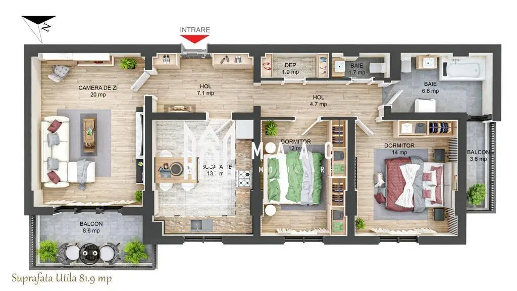 Apartament 4 camere I Nou I Decomandat I Balcon I Hipodrom