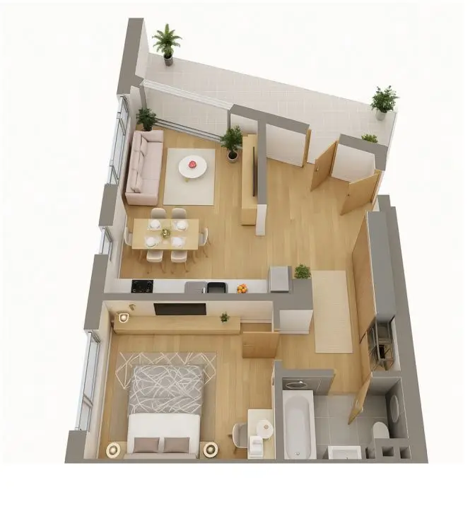 Tomis Plus - Celine Elegance - Vânzare apartament cu 2 camere cu vedere la Lac!