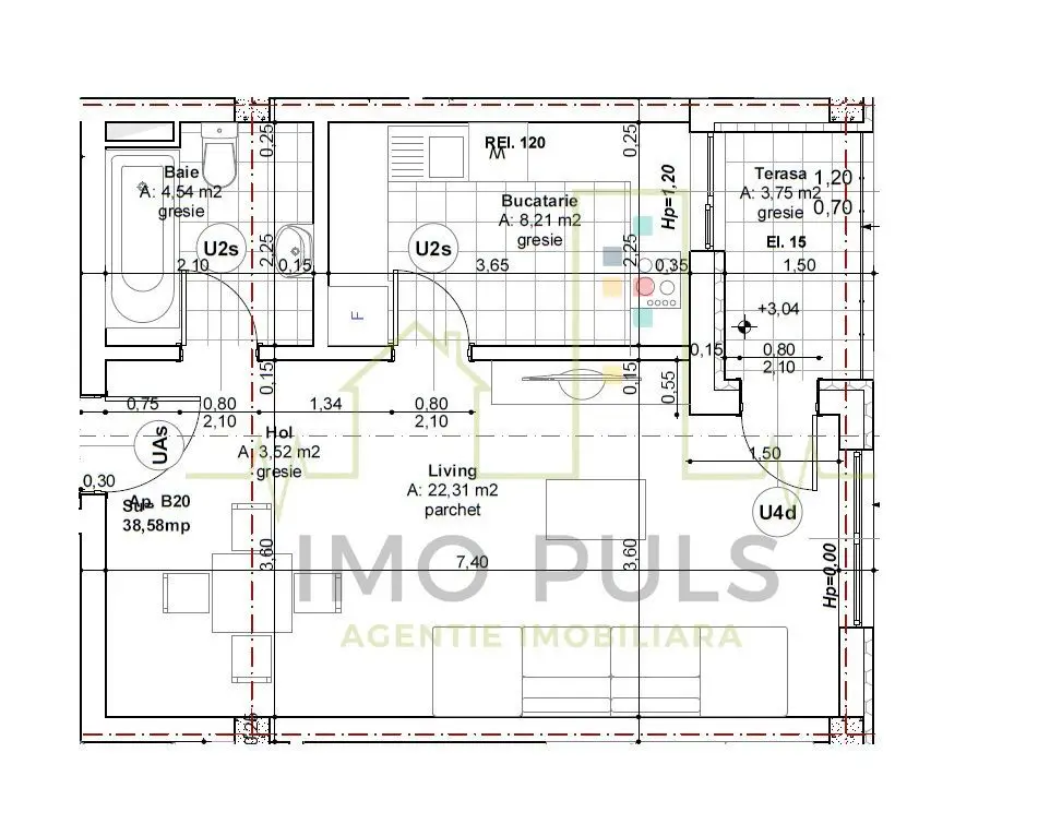 Bloc nou. Lift. Etaj 1. Lipovei in zona de case.