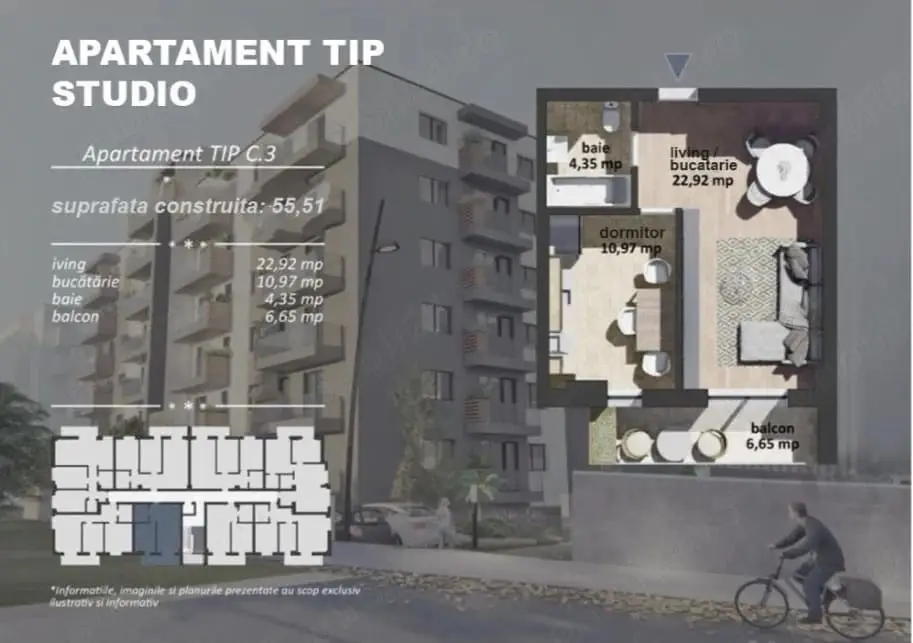 Studio de Vanzare - 47 mp - Berceni (Grand Arena)