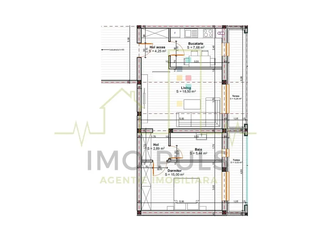 Bl. Nou. Model mare. 2 Balcoane. Bucatarie inchisa. Spatiu mare in pod.