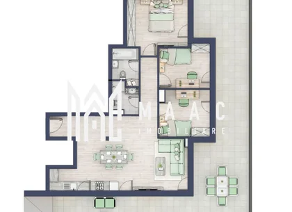 Penthouse 3 camere | Etaj 4 | Balcon 107.2 mp | Turnisor
