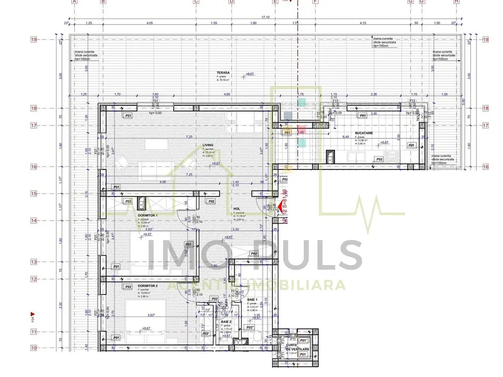 Penthouse. 70 MP Tersa. Bloc nou. 2 Bai