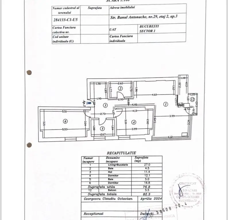 Apartament 3 camere Dorobanti !! Direct proprietar !!