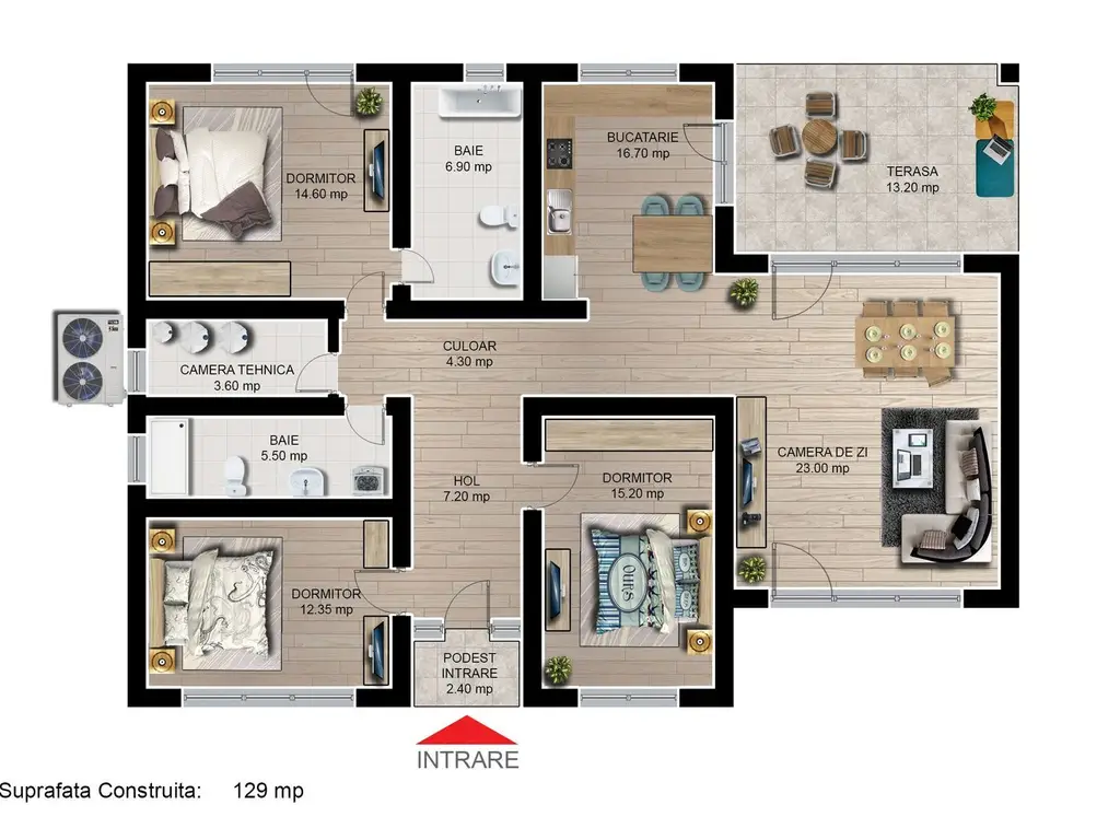 Casa individuala din caramida 4 camere Cartier Izvor Tarlungeni Brasov
