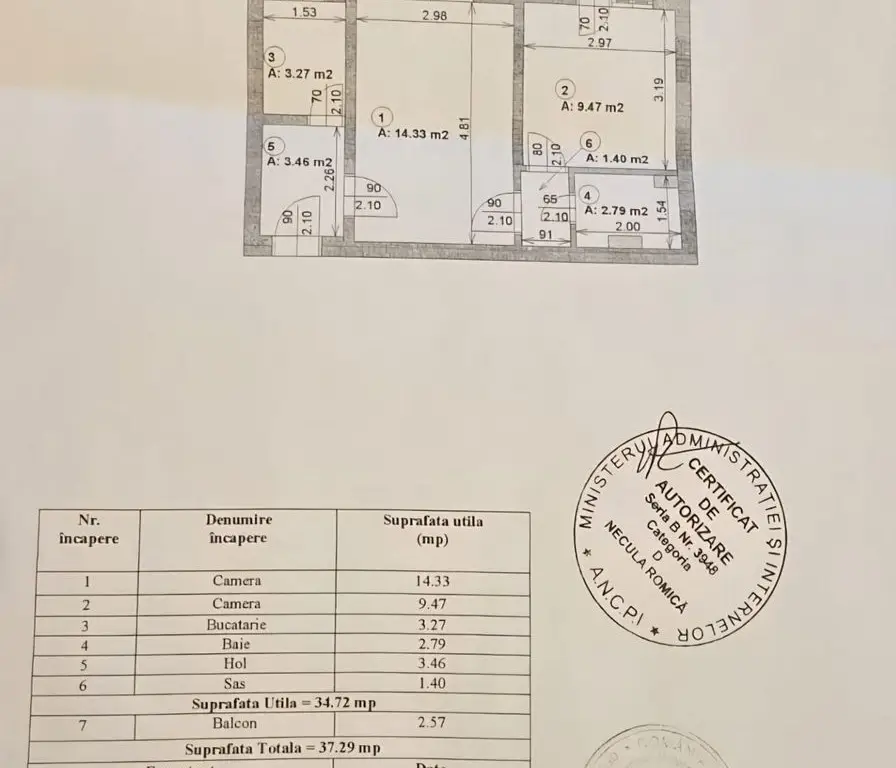 Apartament 2 camere de vanzare cartier Titan la 7 minute metrou