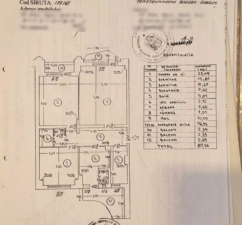Apartament 3 camere Piata Unirii