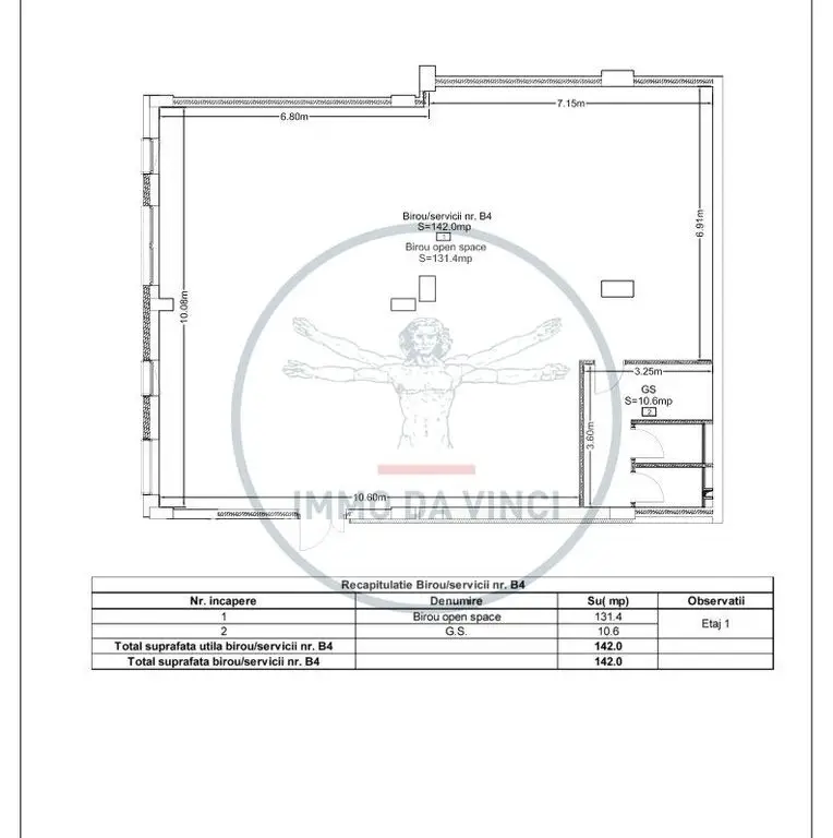 Spatii birouri 142mp si 194mp Marasti Iulius Mall finisaje la cerere
