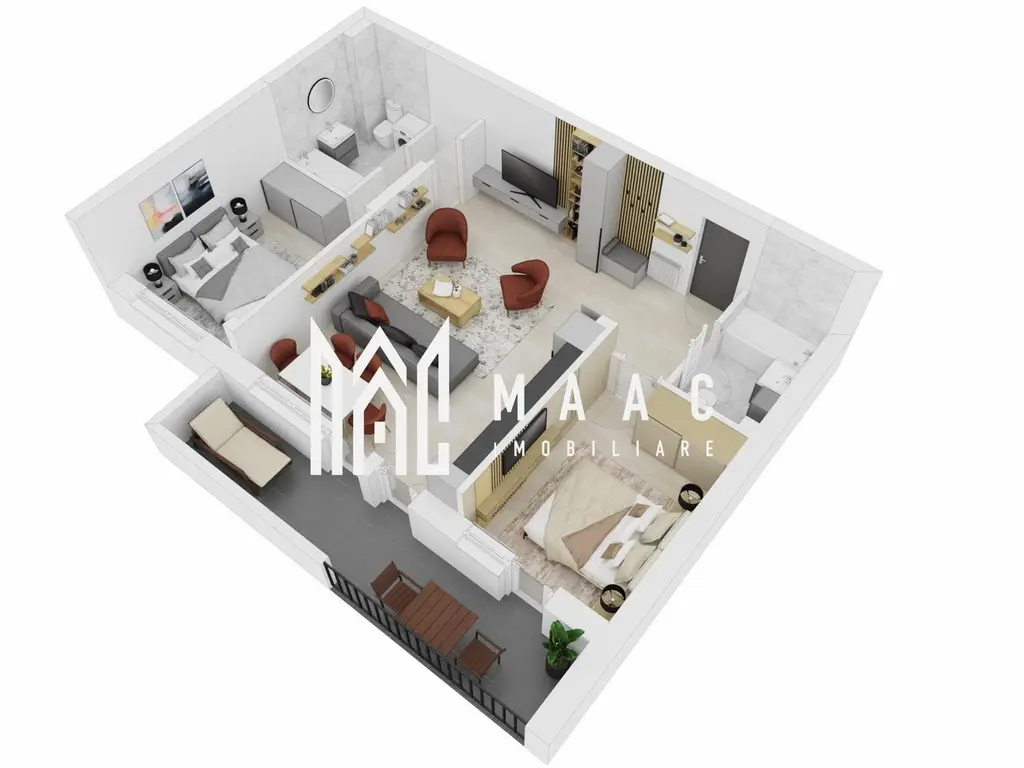 Apartament 3 camere I 64 mp I Sibiu I Doamna Stanca I 2 băi I balcon 10 mp