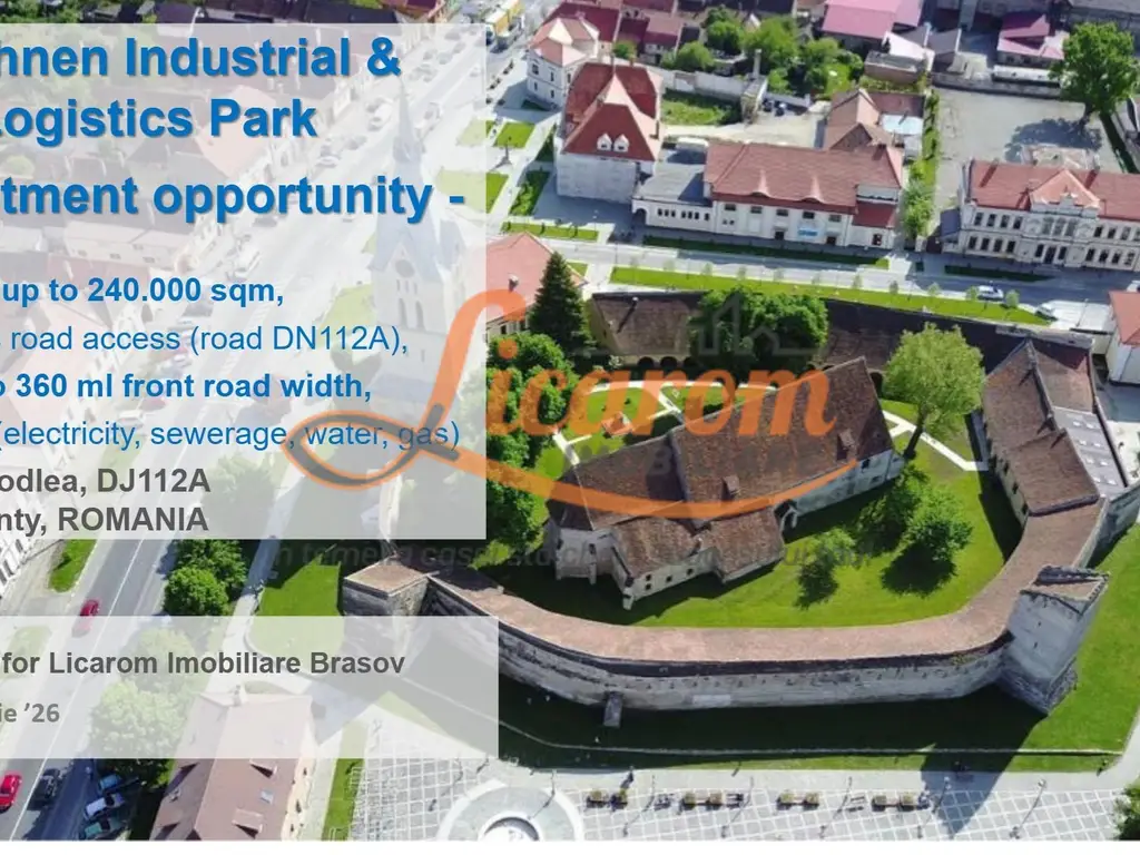 Codlea teren constructii industriale sau logistice 8 ha pana la 24 Ha