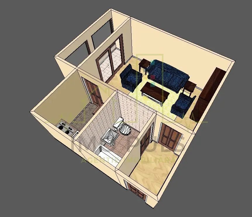 Etaj intermediar. Bucatarie din constructie. Telegrafului. 4 apartamente / etaj