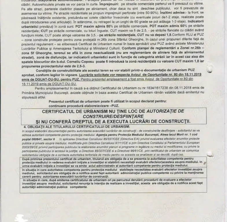 Teren constructii ultracentral de vanzare