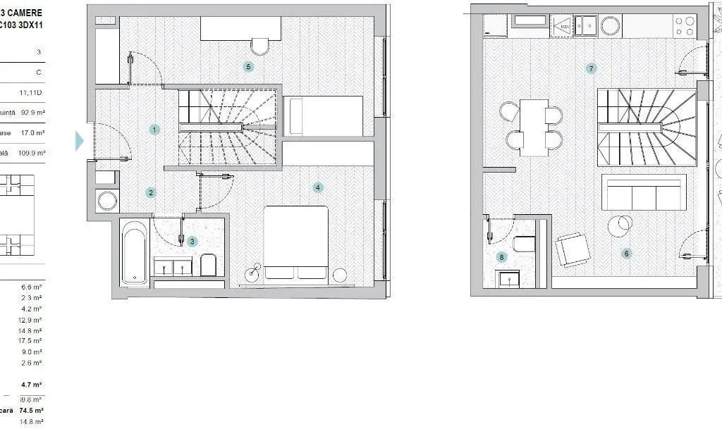 Silk District: Duplex premium, 3 camere, 88 mp, intabulat, contract vc