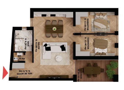 Apartament nou, 3 camere, 227 000 Euro. Comision 0.