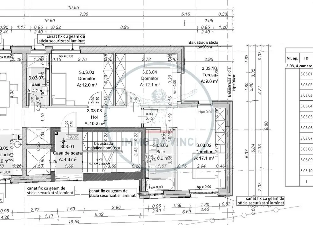 Apartament exclusivist 4 camere, 17mp terase, singur pe etaj Marasti