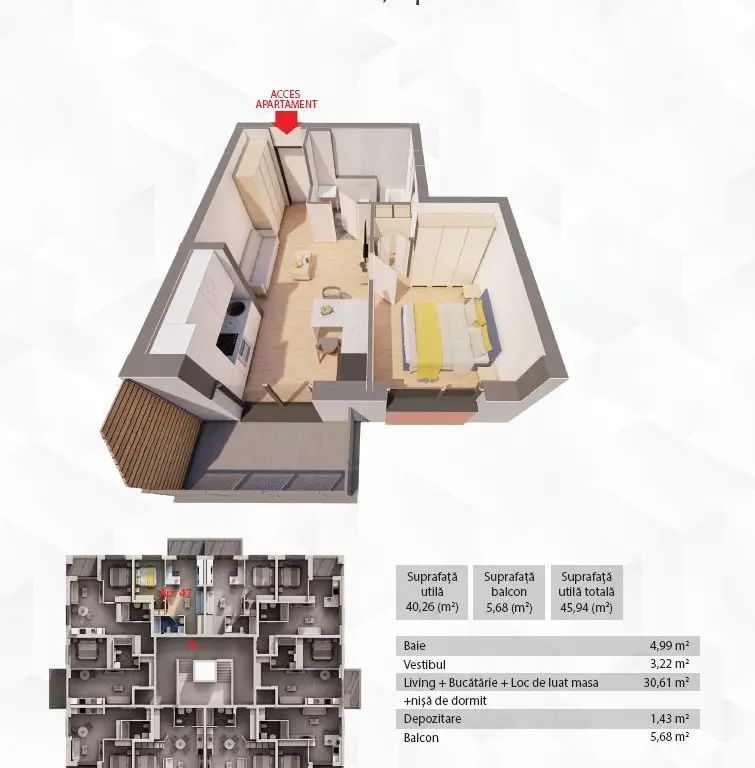 Apartament in complex rezidențial ARED