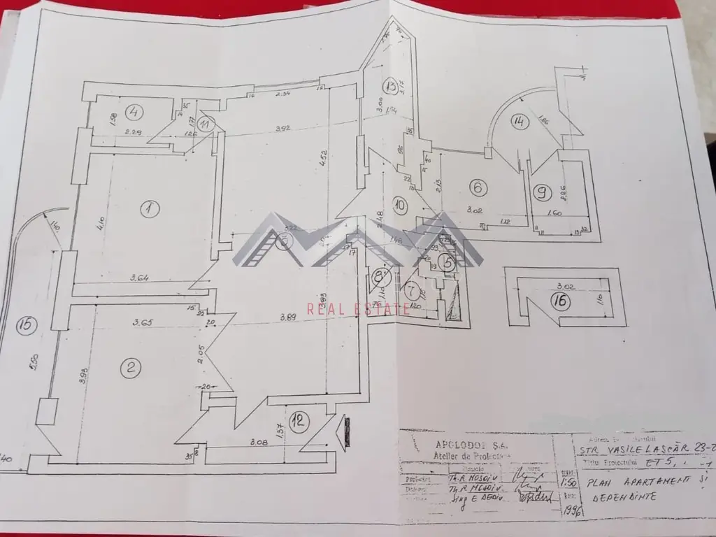 Apartament 3 camere – Ultracentral, Str. Vasile Lascăr – 93,47 mp, etaj 5/8