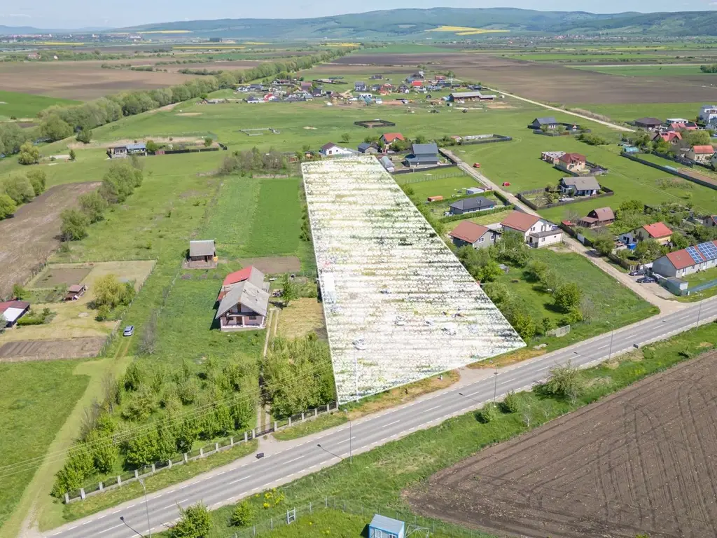 Teren intravilan Bod | Front 46 m la Asfalt | Utilități pe/lângă Teren