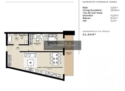 Apartament nou de vânzare | 2 camere | etaj intermediar | balcon