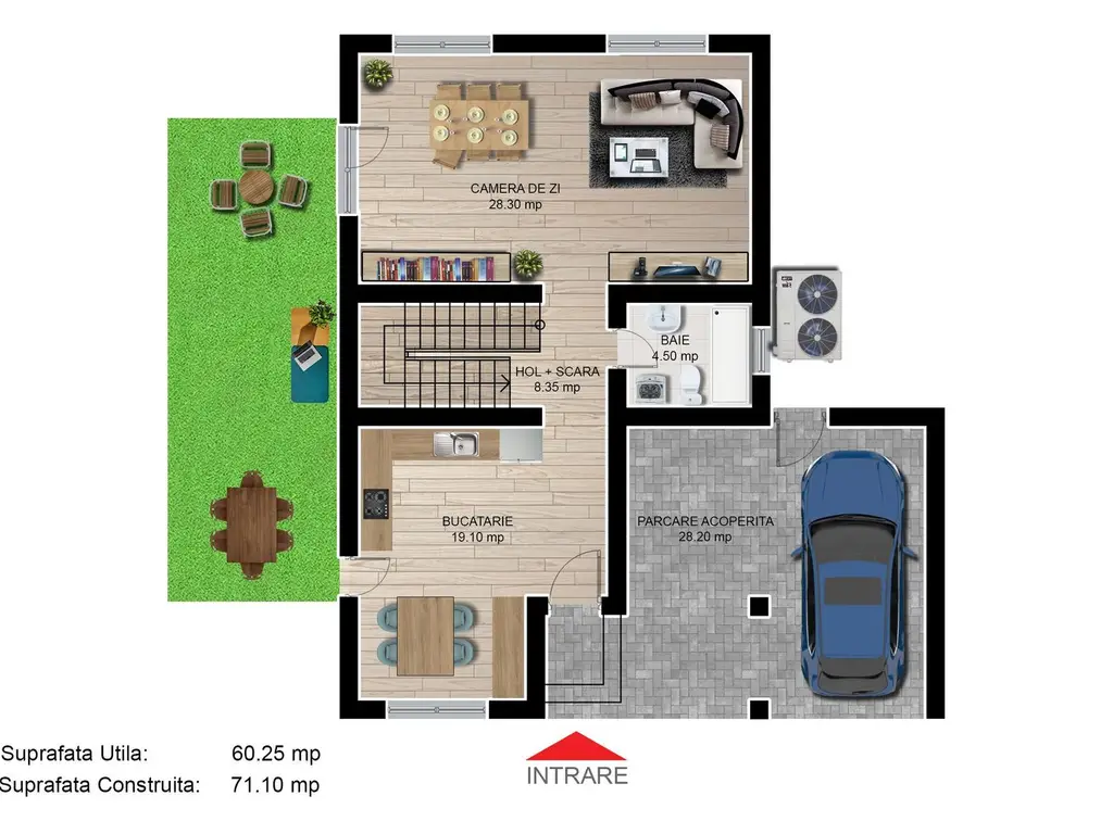 Casa individuala 4 camere 3 bai si garaj Cartier Izvor
