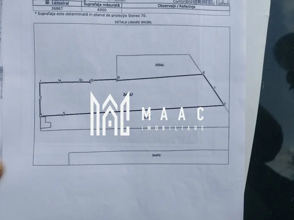 Teren de vânzare – 4.000 mp | Costești, Județul Vâlcea