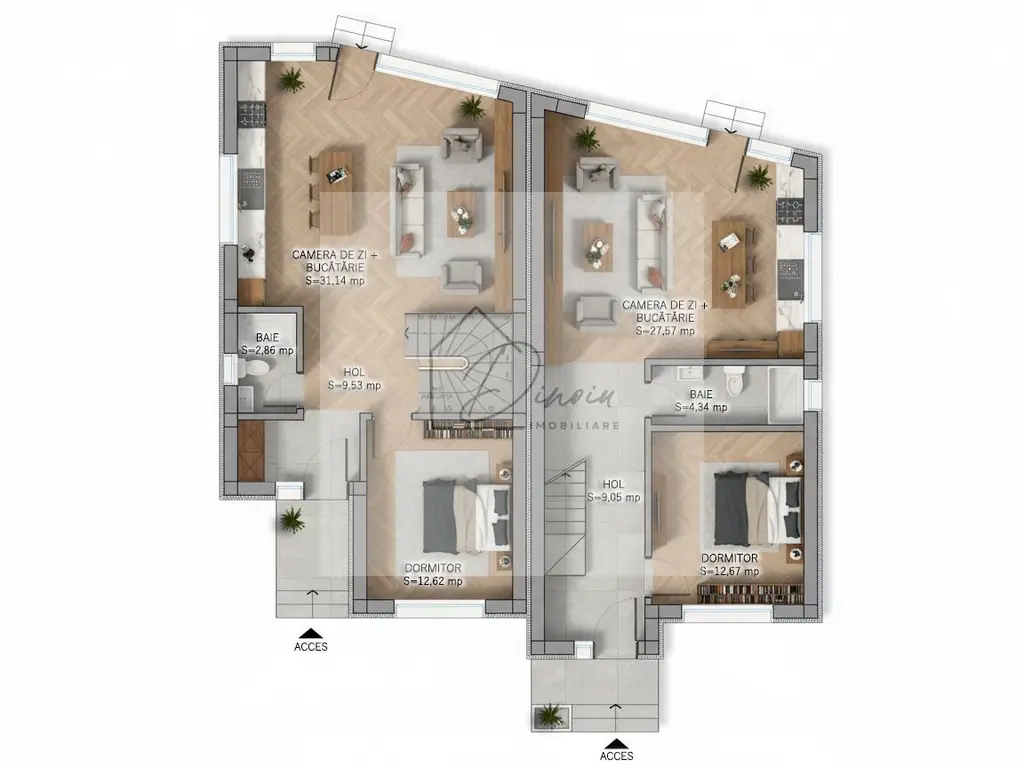 Vila 5 camere Otopeni - centru I individuala, calcan I P+1E+M I COM0%